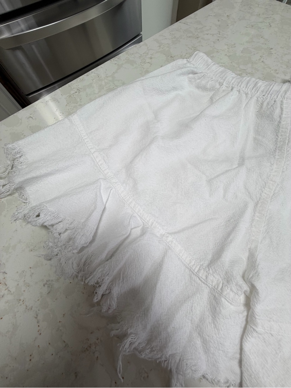 Casual White Fringe Drawcord Skirt by seaspice small new - Picture 7 of 7